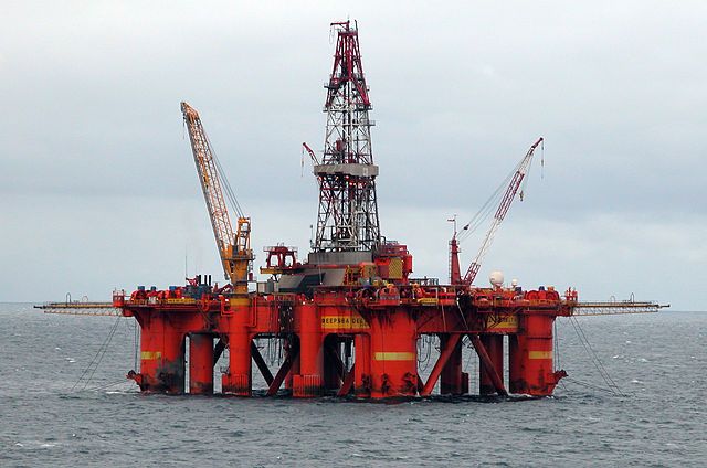 Oil Platform In The North Sea
